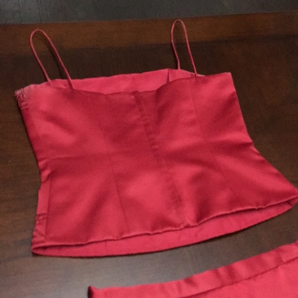 MichaelAngelo 2 piece apple red evening dress - Picture 3 of 8